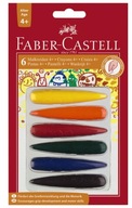 Rzeczy Na PLASTYKĘ Szkolne KREDKI świecowe 6 kolorów FABER CASTELL Dobre