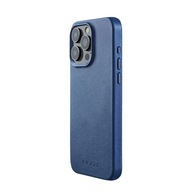 Mujjo Full Leather Case etui skórzane iPhone 15 Pro Max MagSafe monaco blue