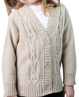 Dievčenský rozopínateľný sveter béžový 104