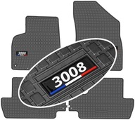 Peugeot 3008 2009-2016 Wycieraczki gumowe do samochodu + EMBLEMAT