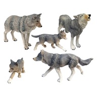 1Sada zvieracieho modelu vlka, plastikové figúrky zberateľských predmetov Sibírskeho života