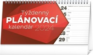 Stolový kalendár Plánovací riadkový 2024, 25 ×...