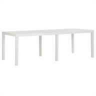 Záhradný stôl 220x90x72 cm PP biely