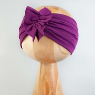 Lekka OPASKA niemowlęca ZAKRYWA USZY a'la turban WIOSNA LATO 36-38cm, 0-3mc