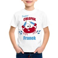 Super chłopak - krabik - koszulka dziecięca - 1-2