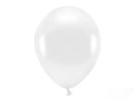 BALONY ECO EKOLOGICZNE 30 cm METALIZOWANE BIAŁE ŚLUB WESELE KOMUNIA IHS