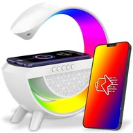 RGB LED LÁMPA BLUETOOTH HANGSZÓRÓ RÁDIÓ FM INDUKCIÓS ASZTALI TÖLTŐ
