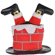 amscan 395060 Stuck Santa Chimney Hat-33cm-1 Pc