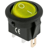 Przełącznik kołyskowy pojedynczy żółty (SPST) z podświetleniem DC