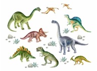 Samolepky na stenu DINOSAURY, Detské samolepky dinosaury, T-Rex, Stegozur