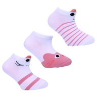 3x Ponožky členkové ponožky bavlnené MORAJ farebné 3 PAK 23-26