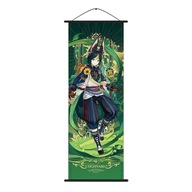 Genshin Impact Hutao Klee Vendi Ganyu Character Scroll Cloth Wall Hanging