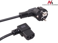 Kabel zasilający Maclean, Kątowy, 3 pin, Wtyk EU, 5m, MCTV-804