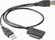 Adapter USB(M)+Power -> SATA Slim SSD (na kablu)