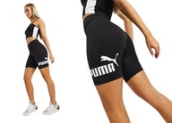 PUMA CZARNE KRÓTKIE LEGGINSY spodenki sportowe KOLARKI XS