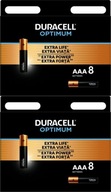 Baterie Alkaliczne Duracell Optimum AAA LR3 8szt x2
