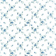 Okleina Samoprzylepna Meblowa Folia 45 x 50 cm w niebieskie KWIATKI Listki