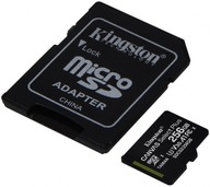 Karta 256GB Kingston Canvas Select Plus microSDXC CL10 100/85MB/s +ADAPTER