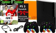 KONSOLA SONY Playstation 3 SLIM PS3 + 2XPAD PADY KOMPLETNY ZESTAW NA START