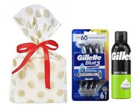 Zestaw Prezent dla Mężczyzny Gillette Blue Pianka + Maszynki do golenia