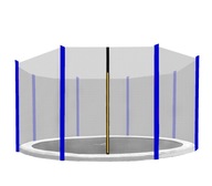 Aga Ochranná sieť 305 cm na 8 tyčí Black net/ Blue