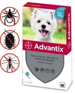 Advantix Spot On krople na kleszcze i pchły dla psów 4-10 kg 4x1 ml