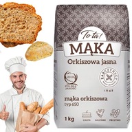 MĄKA ORKISZOWA JASNA TYP 650 1 KG ZDROWA LEKKA ORKISZ DO CHLEBA MAKARONU