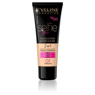 Eveline Cosmetics Selfie Time 2v1 make-up a korektor 01 PORCELAIN