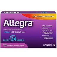 Allegra 120 mg alergia uczulenie lek 10x