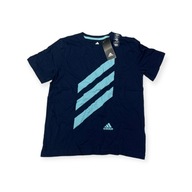 Koszulka T-shirt dla chłopca granatowy Adidas S 8 lat