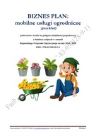 BIZNESPLAN - mobilne usługi ogrodnicze (59 stron)