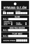 ZAWIESZKI SERWISOWE 100 szt WYMIANA OLEJÓW MOST