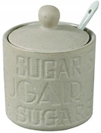 Cukierniczka pojemnik na cukier z łyżeczką kamienisty wzór ceramiczna STONE