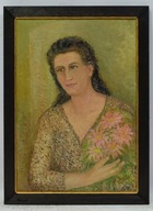 1983 Stary obraz Portret kobiety sygn Olej 72x53 cm