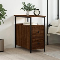 Nočný stolík hnedý dub 30x60x60 cm materiál na báze dreva
