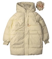 PRIMARK Kurtka zimowa Pikowana kremowa / jasno beżowa płaszcz 134-140