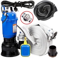 SZENNYESVÍZ SZIVATTYÚ SZEPTIKUS TARTÁLY APRÍTÓVAL 3200W TÖMLŐVEL 30M ÚSZÓ