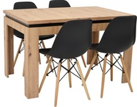 ROZKŁADANY stół KUCHENNY i 4 SKANDYNAWSKIE krzesła