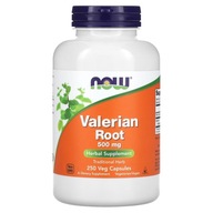 NOW FOODS Valerian Root 500mg Valerian 250 Vegetariánske kapsule