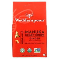 Wederspoon, Organiczny Manuka Miód Drops, Imbir z Echinaceą, 120 g