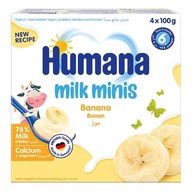 HUMANA milk minis deserek jogurtowy o smaku bananowym po 6 miesiącu 4x100g