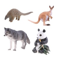 4 kusy realistická figúrka so zvieracím modelom Akcia
