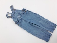 GEORGE jeansowe SPODNIE OGRODNICZKI wygodne MODNE _ 92/98cm