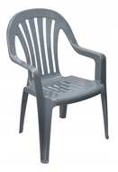 Záhradná stolička terasová plastová sivá pohodlná 110 kg