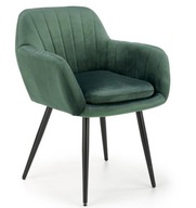 Čalúnená velúrová stolička K429 velvet zelená