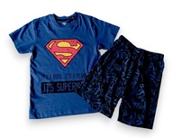 Tričko a šortky Superman modré 134