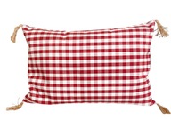 Kockovaná obliečka na vankúš červená 40x60cm
