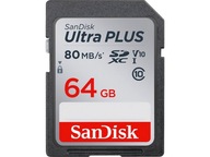 Karta pamięci SanDisk Ultra PLUS 64GB U1 C10 SDXC