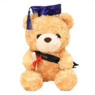 Śliczna czapka lekarza lalka miś ukończenie szkoły niedźwiedź pluszowa lalka wypchane pluszowe zabawki