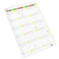 Nástenný plánovač kalendár 2024 B1 suchý vertikálny DÚHA